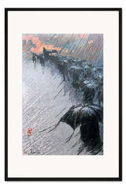 Gerahmter Kunstdruck Beerdigung