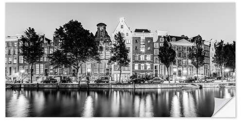 Selvklæbende plakat Keizersgracht in Amsterdam