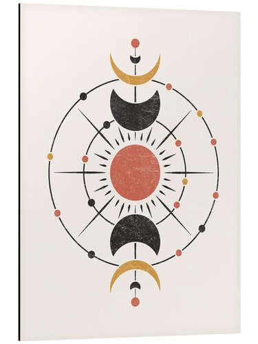 Cuadro de aluminio Minimalist Moon Phase