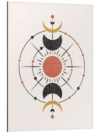 Magnettafel Minimalistische Mondphasen