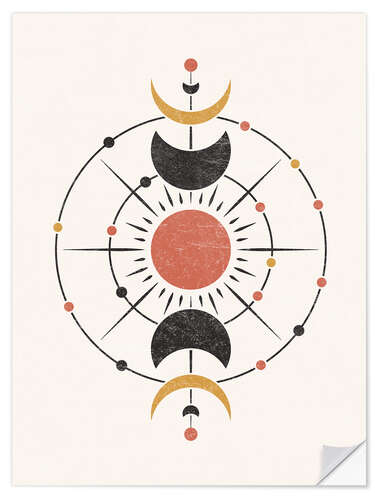 Wall sticker Minimalist Moon Phase