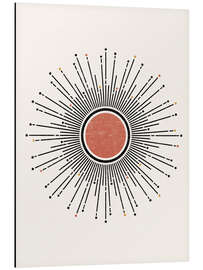 Tableau en aluminium Minimalist Boho Sun