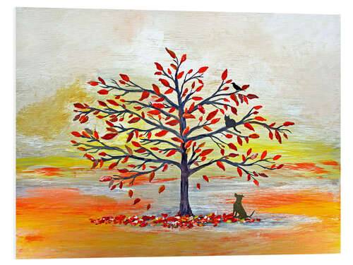 Tableau en PVC Busy autumn tree