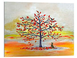 Stampa su plexi-alluminio Busy autumn tree