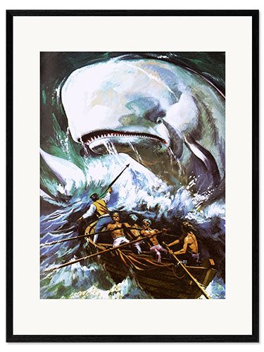 Gerahmter Kunstdruck Moby Dick