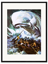 Ingelijste kunstdruk Moby Dick