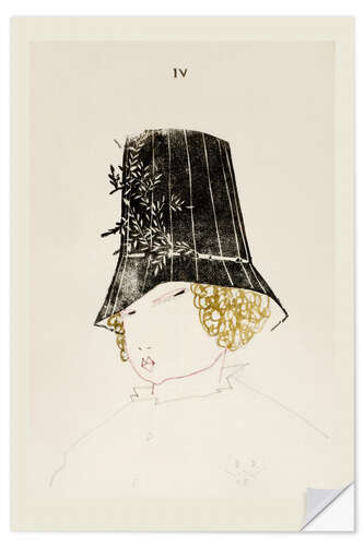 Wall sticker Design for a Hat, Plate 4, illustration from "Wiener Werkstatt Mode 1914/15"