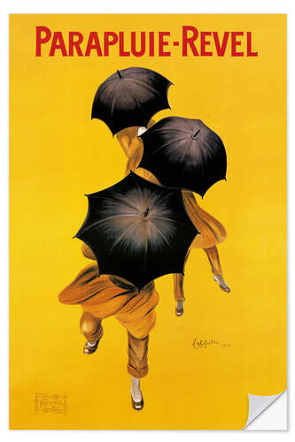 Wandsticker Plakatwerbung 'Revel' Regenschirme, 1922