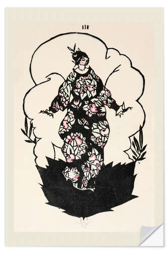 Naklejka na ścianę Design for a Dress, Plate 3, illustration from 'Wiener Werkstätte Mode 1914/15'