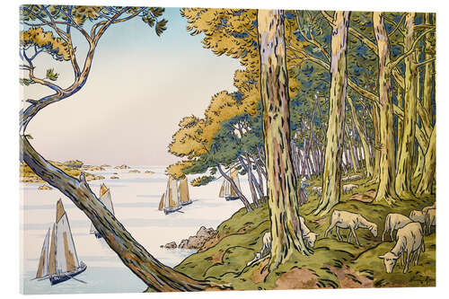 Tableau en verre acrylique Soir d'été