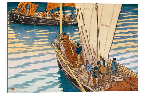 Aluminium print Departure of the Sardinian boats in Tréboul