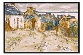 Gerahmter Kunstdruck Straße in Tréboul