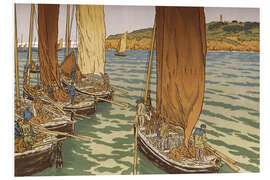 Tableau en PVC Departure of the boats in Tréboul