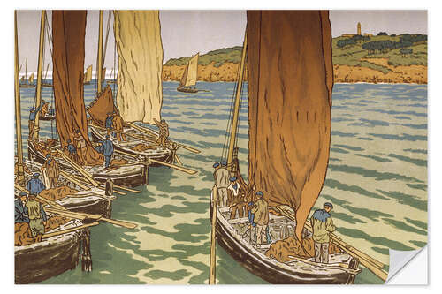 Sisustustarra Departure of the boats in Tréboul