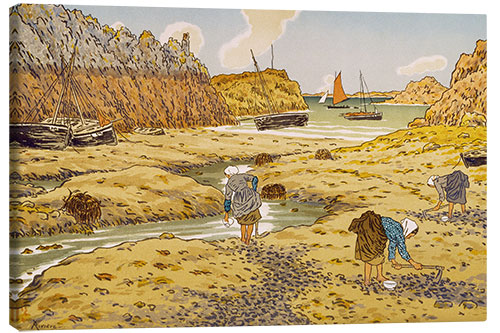 Canvas-taulu Loguivy harbor at low tide