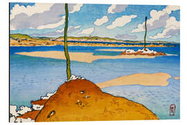 Quadro em alumínio La Balise Chéruette at low tide (Saint-Briac)