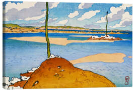 Canvas print La Balise Chéruette at low tide (Saint-Briac)