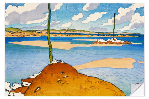 Sisustustarra La Balise Chéruette at low tide (Saint-Briac)