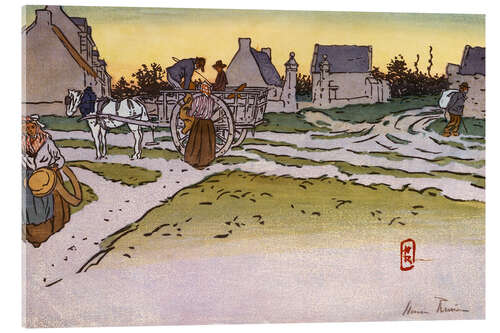 Tableau en verre acrylique L'Heure du pain (bread hour) in La Ville-Hue (Saint-Briac)