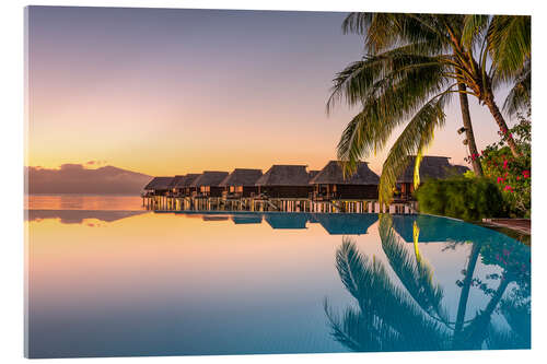Obraz na szkle akrylowym Relax in a luxury resort in the South Pacific