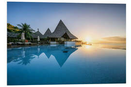 Foam board print Traditional wooden architecture on Moorea in French Polynesia