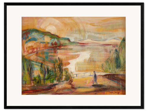 Framed art print Figure in a landscape