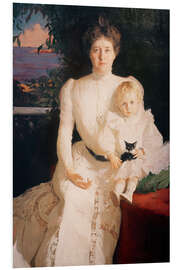 Foam board print Mrs. Benjamin Thaw and her son Alexander Blair Thaw II