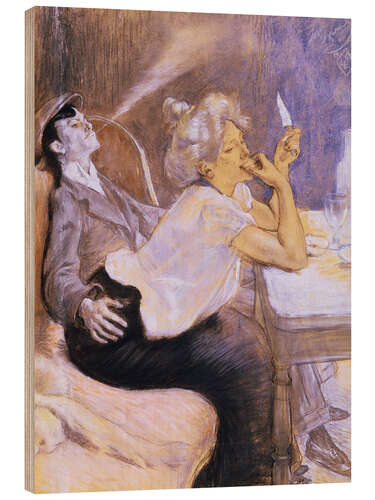 Wood print The dinner of the scoundrels