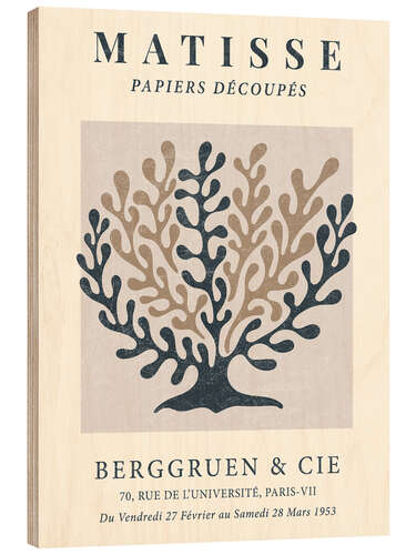 Tableau en bois Matisse Berggruen & cie