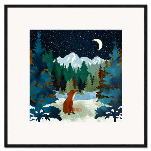 Impresión de arte enmarcada Winter Fox