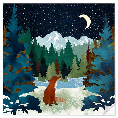 Wall sticker Winter Fox