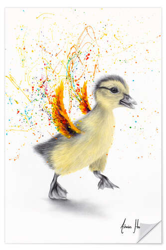 Selvklebende plakat Dancing Duckling