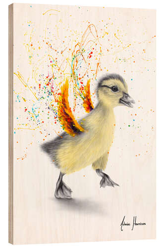 Obraz na drewnie Dancing Duckling