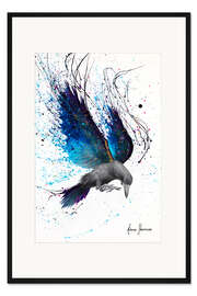 Gerahmter Kunstdruck Nachtrabe