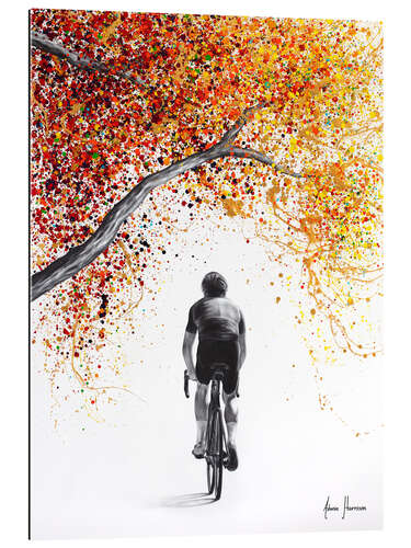 Gallery print Cycling in the golden autumn