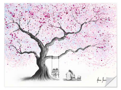 Wall sticker Family and the Blossom Tree