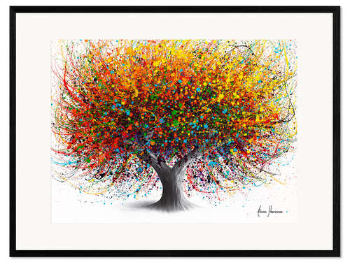 Inramat konsttryck Tree of Festivity
