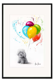 Gerahmter Kunstdruck Welpenparty