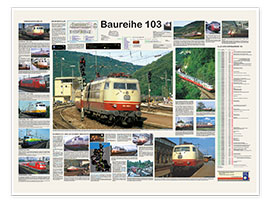 Wall print  Railways - Class 103 (German) - Planet Poster Editions