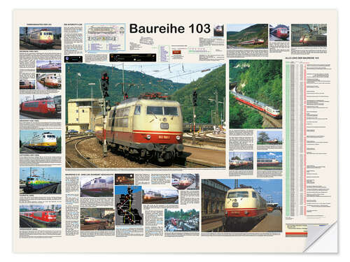 Wall sticker Railways - Class 103 (German)