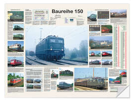 Selvklebende plakat Railways - Class 150 (German)