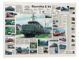 Foam board print Railways - Class E 94 (German)