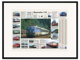 Gerahmter Kunstdruck Eisenbahnen - Baureihe 110