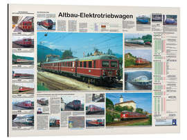 Aluminium print Railways - Old-style electric multiple unit (German)