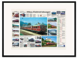 Gerahmter Kunstdruck Eisenbahnen - Altbau-Elektrotriebwagen