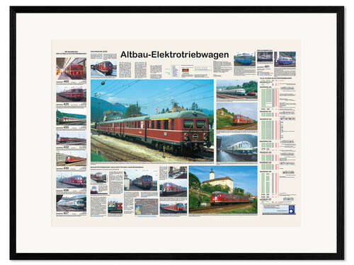 Framed art print Railways - Old-style electric multiple unit (German)