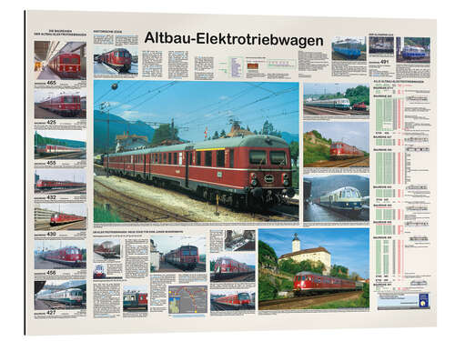 Galleritryk Railways - Old-style electric multiple unit (German)