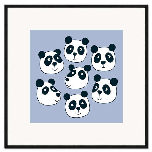 Framed art print Particularly Peasant Panda Bears