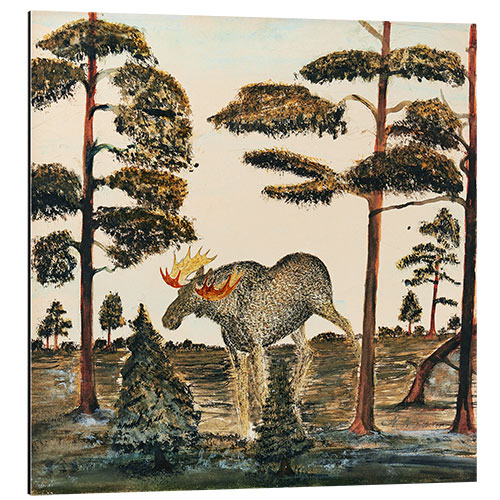 Cuadro de aluminio Moose in a landscape