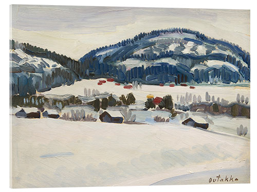 Tableau en verre acrylique Winter landscape in the north